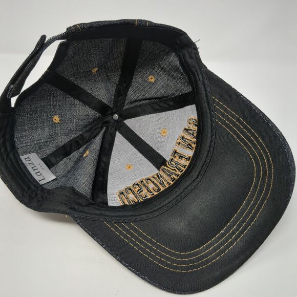 San Francisco SF Strapback Hat Blue One Size Adjustable Embroidered Lanza Cotton - Picture 6 of 9